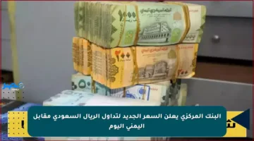 البنك المركزي يعلن السعر الجديد لتداول الريال السعودي مقابل اليمني اليوم